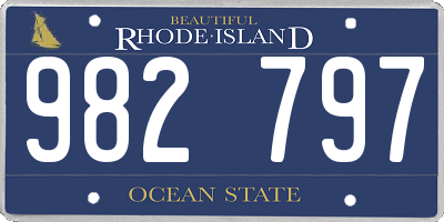 RI license plate 982797