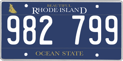 RI license plate 982799