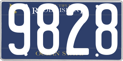 RI license plate 9828
