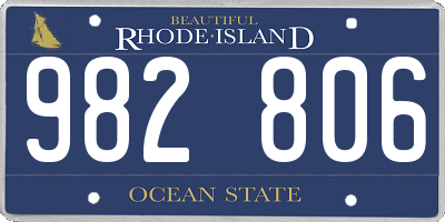 RI license plate 982806