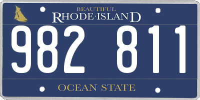 RI license plate 982811