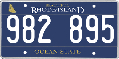 RI license plate 982895