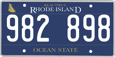 RI license plate 982898