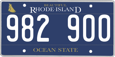 RI license plate 982900