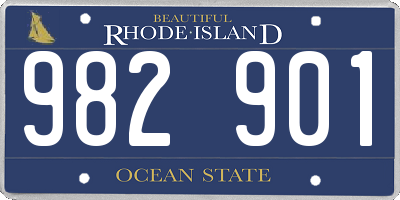 RI license plate 982901