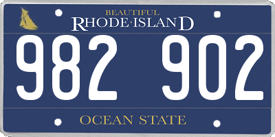 RI license plate 982902