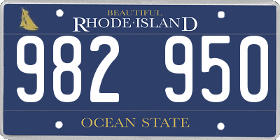 RI license plate 982950