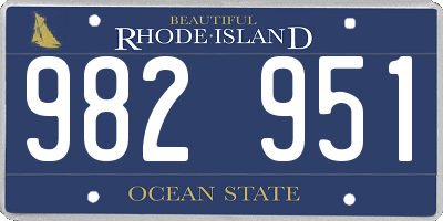 RI license plate 982951