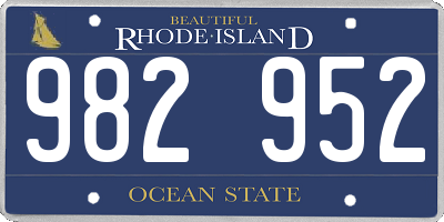 RI license plate 982952