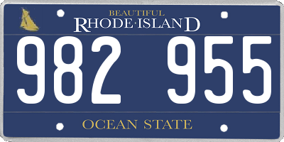 RI license plate 982955