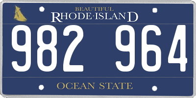 RI license plate 982964