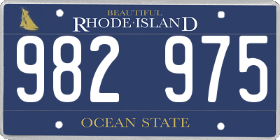 RI license plate 982975