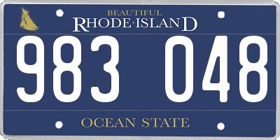 RI license plate 983048