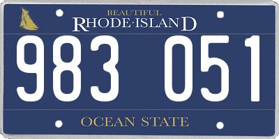 RI license plate 983051