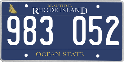 RI license plate 983052