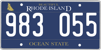 RI license plate 983055