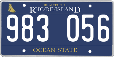 RI license plate 983056