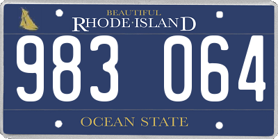 RI license plate 983064