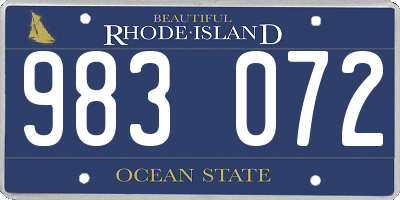 RI license plate 983072