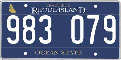 RI license plate 983079