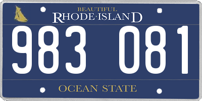 RI license plate 983081