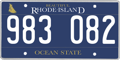 RI license plate 983082