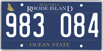 RI license plate 983084