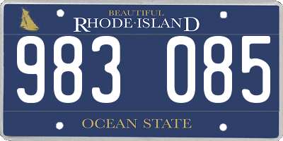 RI license plate 983085