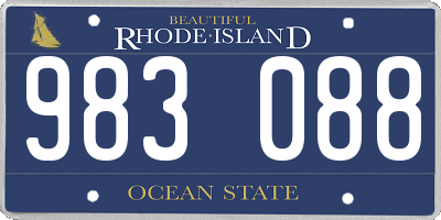 RI license plate 983088