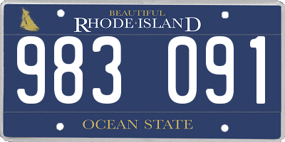 RI license plate 983091