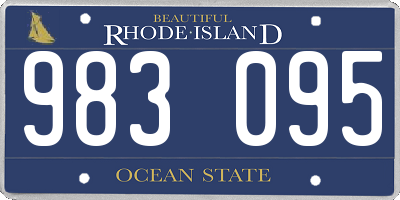 RI license plate 983095