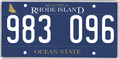 RI license plate 983096