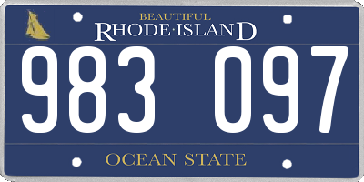 RI license plate 983097