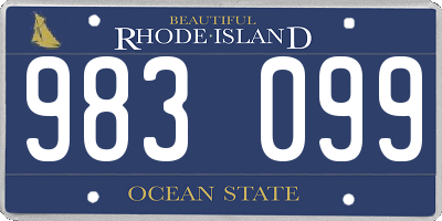 RI license plate 983099