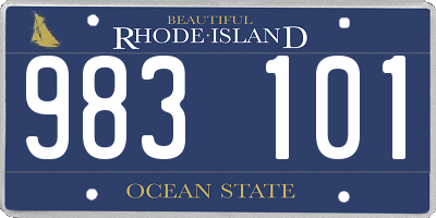 RI license plate 983101