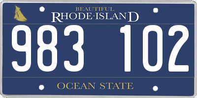 RI license plate 983102