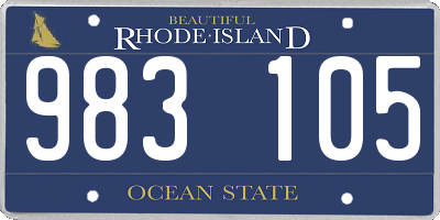 RI license plate 983105