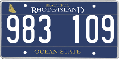 RI license plate 983109