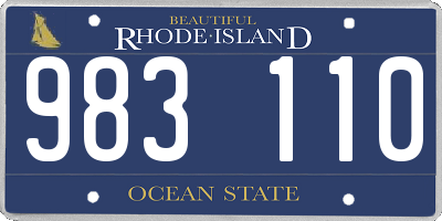 RI license plate 983110