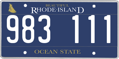 RI license plate 983111