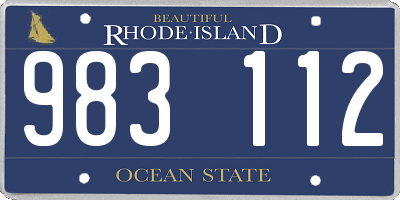 RI license plate 983112