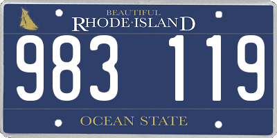 RI license plate 983119