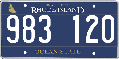 RI license plate 983120