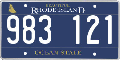 RI license plate 983121