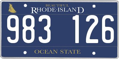 RI license plate 983126