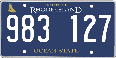 RI license plate 983127