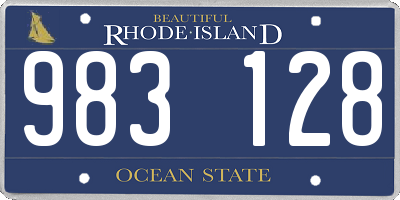 RI license plate 983128