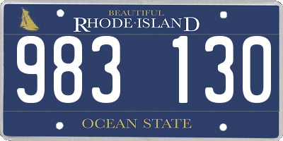 RI license plate 983130