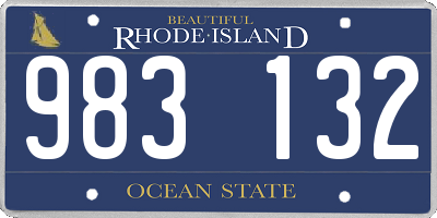 RI license plate 983132