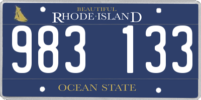 RI license plate 983133